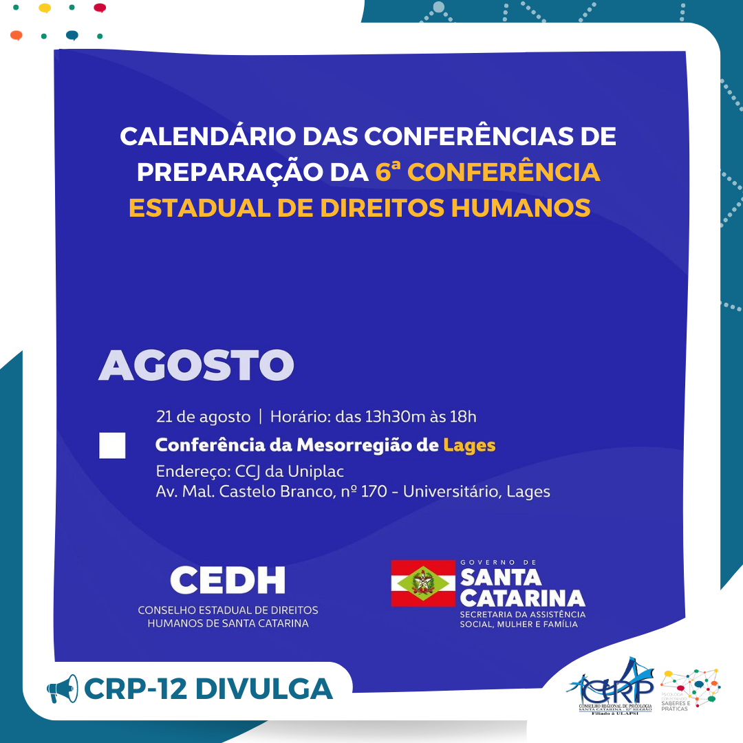 Conferências de preparação para a 6ª Conferência Estadual de Direitos Humanos