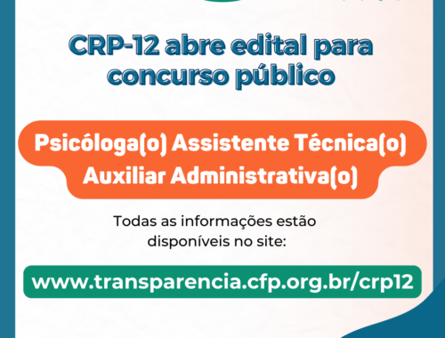 CRP-12 abre edital para concurso público