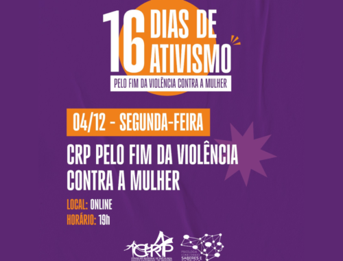 CRP-12 participa de 16 dias de ativismo pelo fim da violência contra às mulheres