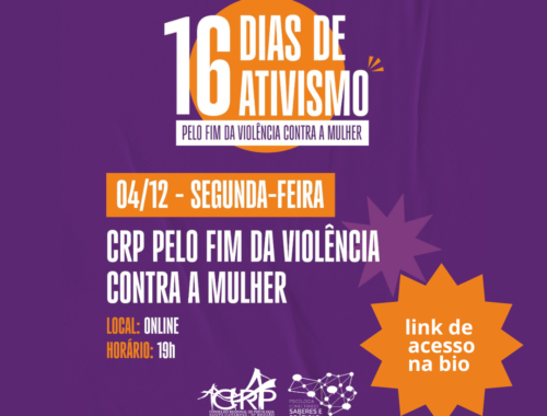 Reunião on-line “CRP Pelo Fim da Violência Contra Mulher”