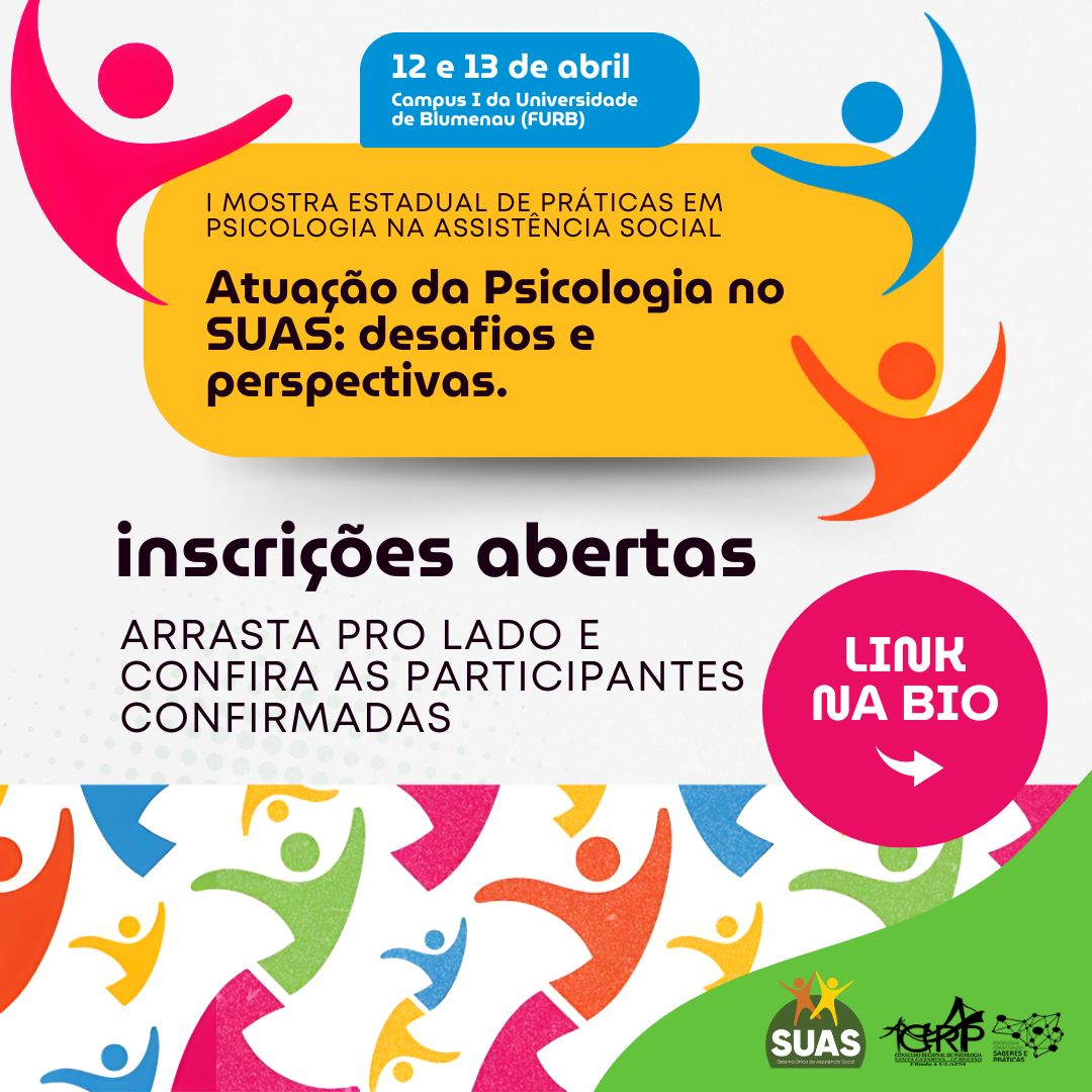 Inscrições abertas para a I Mostra Estadual do SUAS