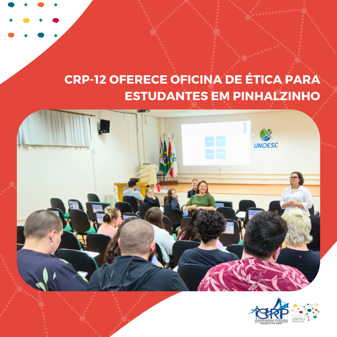 CRP-12 oferece Oficina de Ética para estudantes em Pinhalzinho