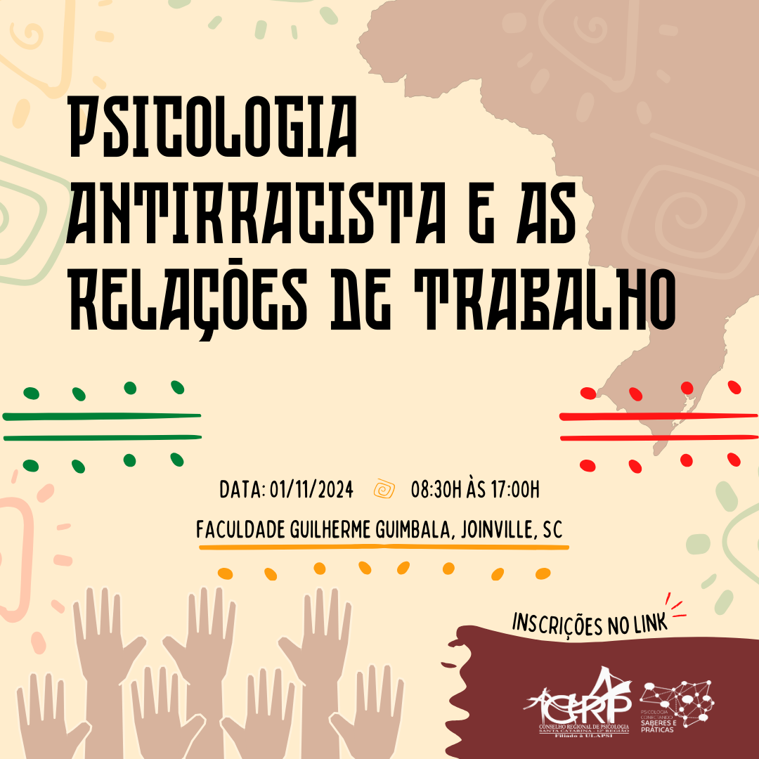 Evento: Psicologia Antirracista e as Relações de Trabalho