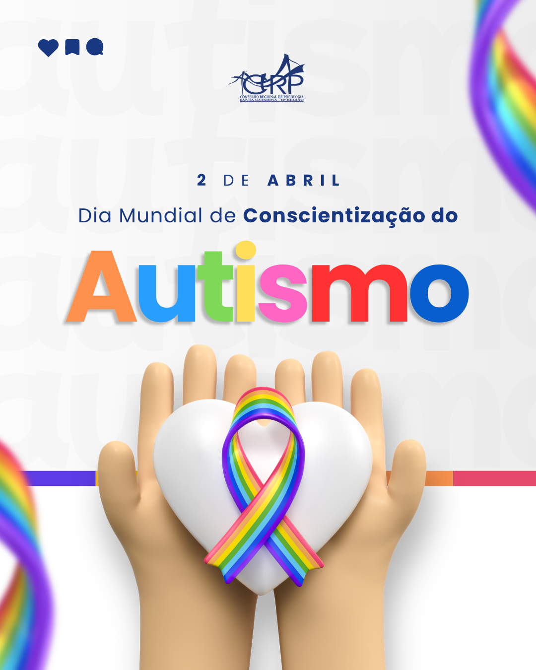 Card do dia mundial de conscientização de autismo