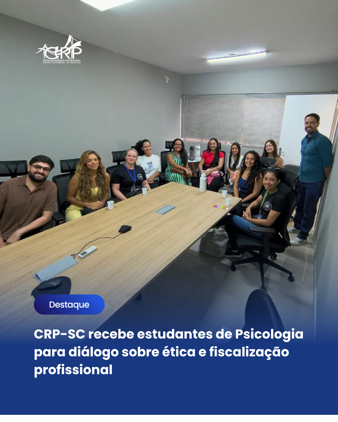 CRP-SC recebe estudantes de Psicologia para diálogo sobre ética e fiscalização profissional