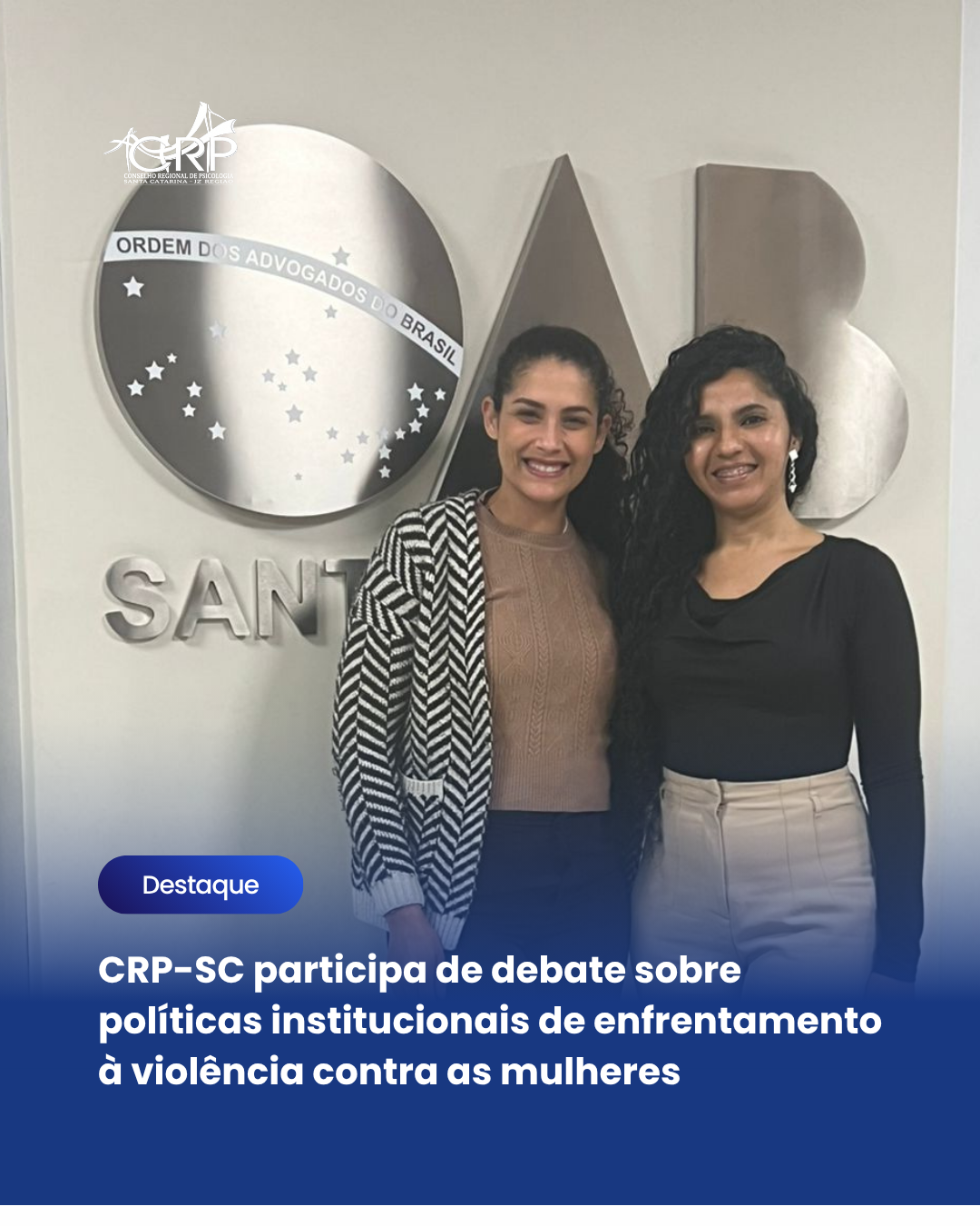 CRP-SC participa de debate sobre políticas institucionais de enfrentamento à violência contra as mulheres