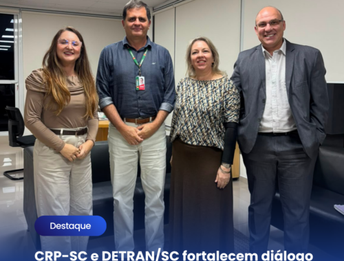 CRP-SC e DETRAN/SC fortalecem diálogo institucional em reunião sobre Psicologia do Tráfego e mobilidade humana