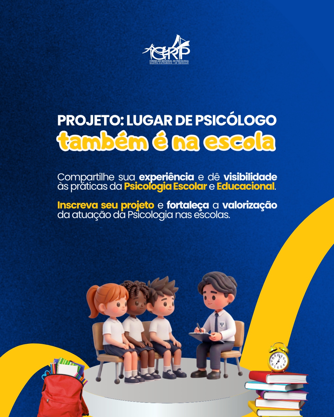 CRP-SC lança projeto para dar visibilidade à atuação da Psicologia nas escolas