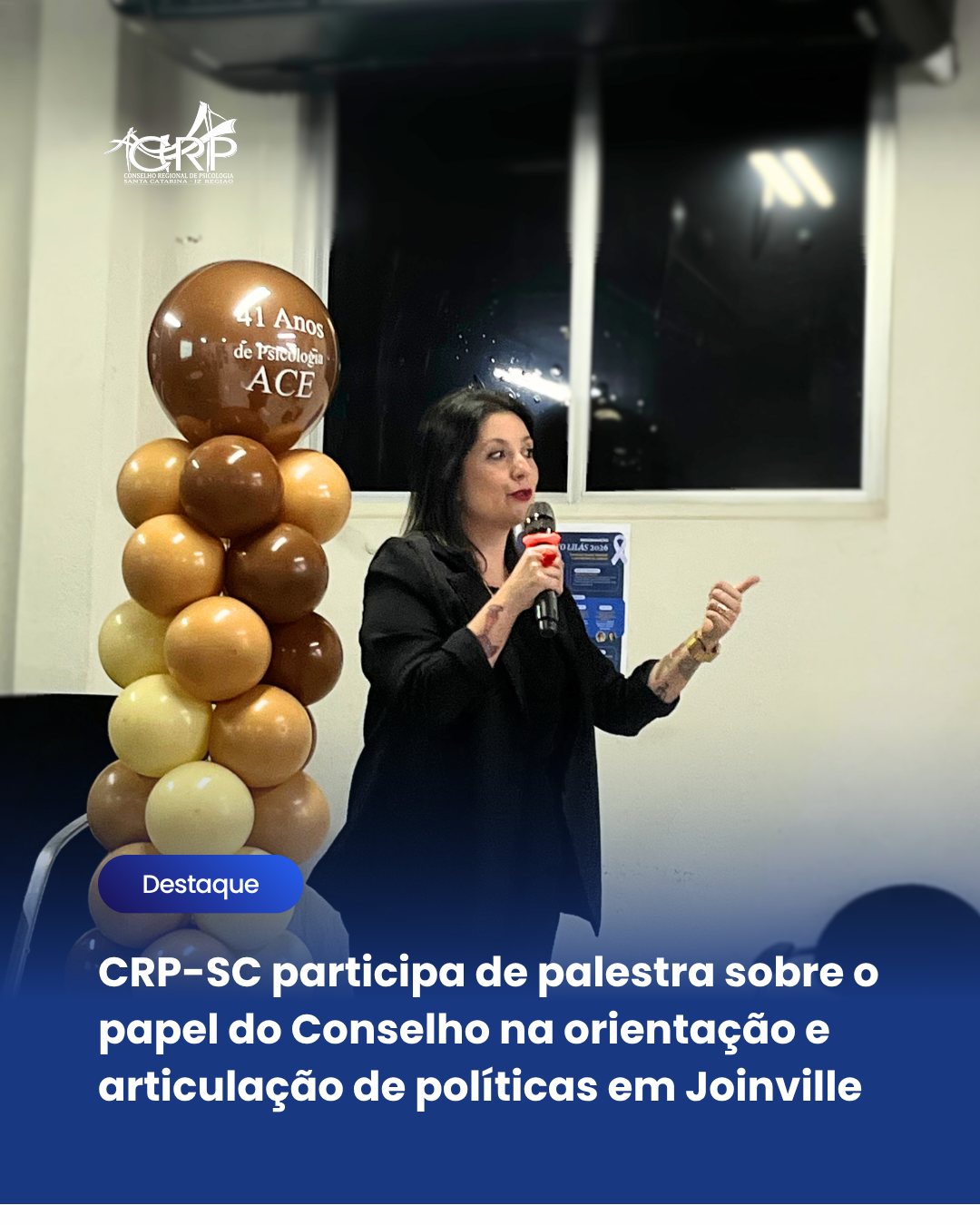 CRP-SC participa de palestra sobre o papel do Conselho na orientação e articulação de políticas em Joinville