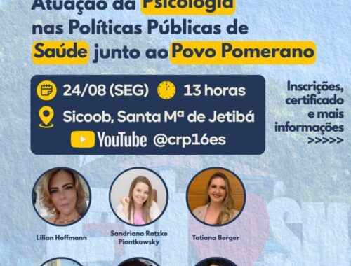 CRP-SC colabora com o CRP-ES em seminário sobre Psicologia e saúde do povo pomerano