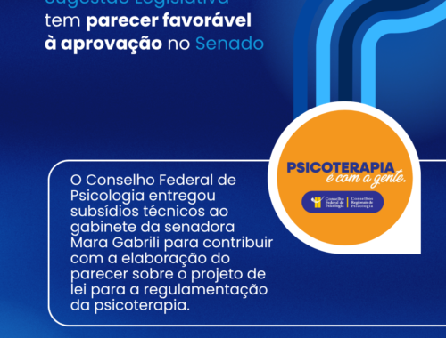 PSICOTERAPIA: ACOMPANHE A PAUTA LEGISLATIVA!