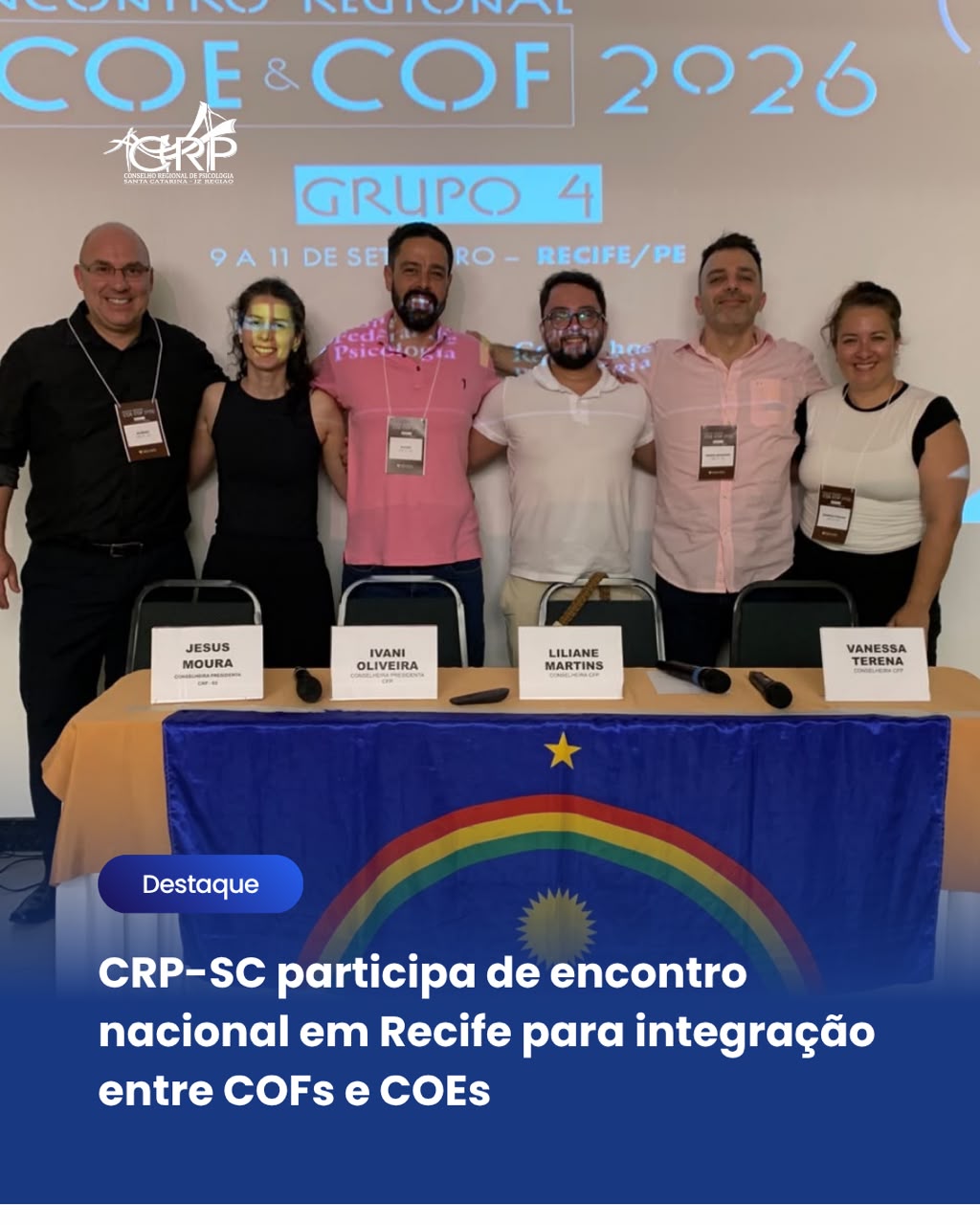 CRP-SC participa de encontro nacional em Recife para integração entre COFs e COEs