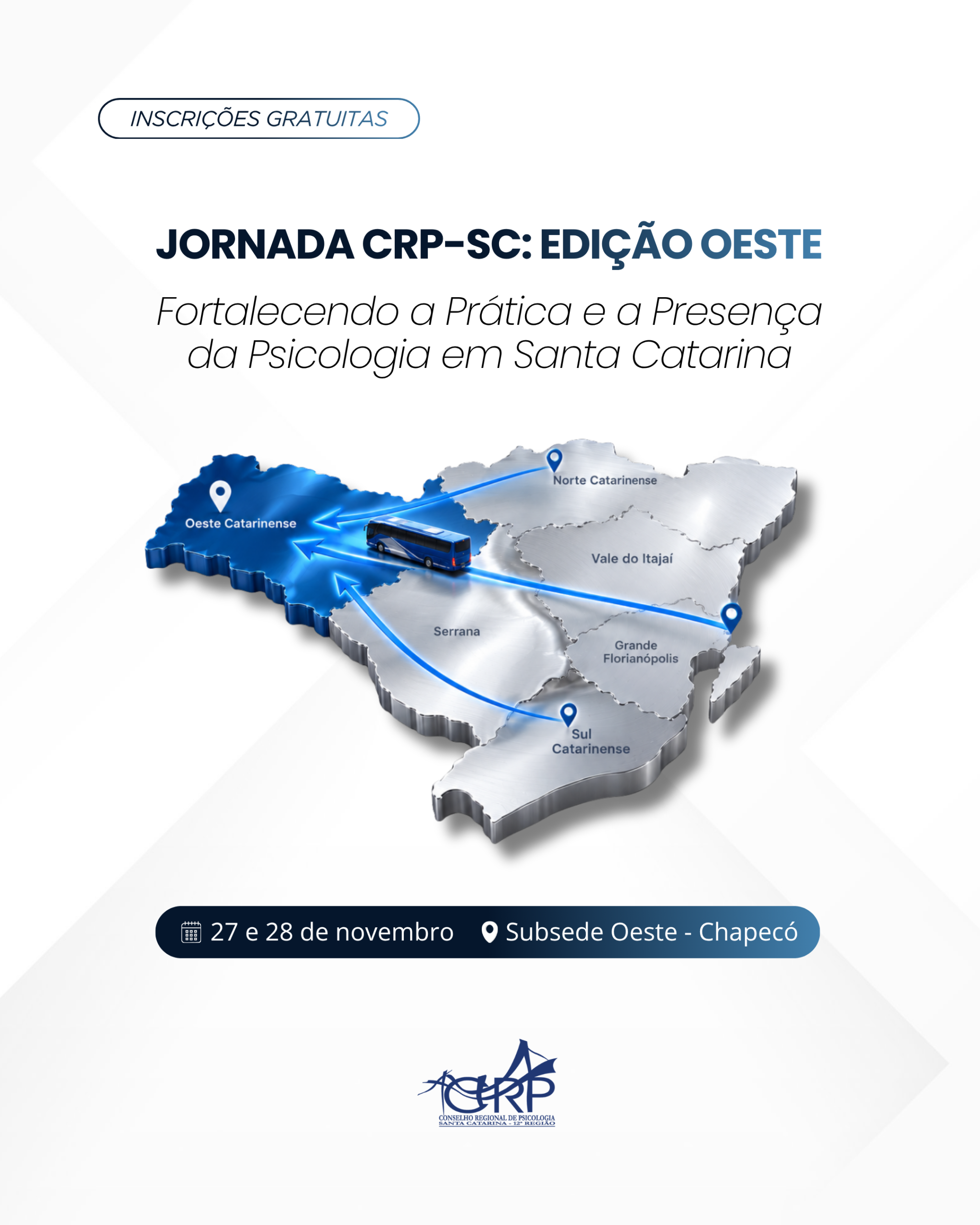 Jornada CRP-SC: Edição Oeste — Fortalecendo a Prática e a Presença da Psicologia em Santa Catarina