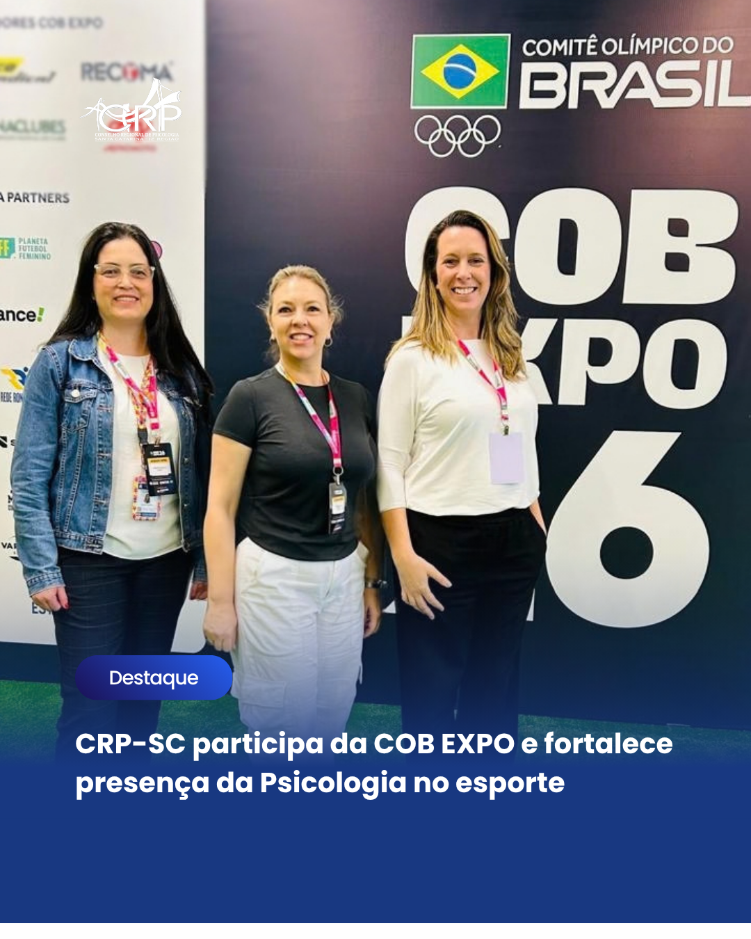 CRP-SC participa da COB EXPO e fortalece presença da Psicologia no esporte