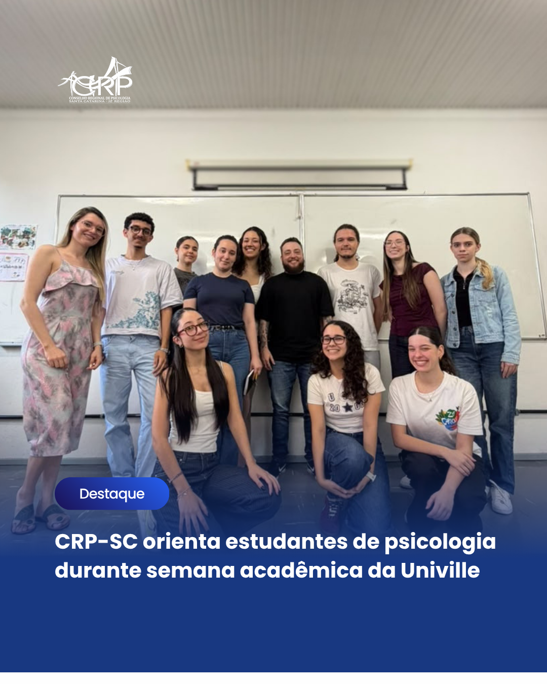 CRP-SC orienta estudantes de psicologia durante semana acadêmica da Univille