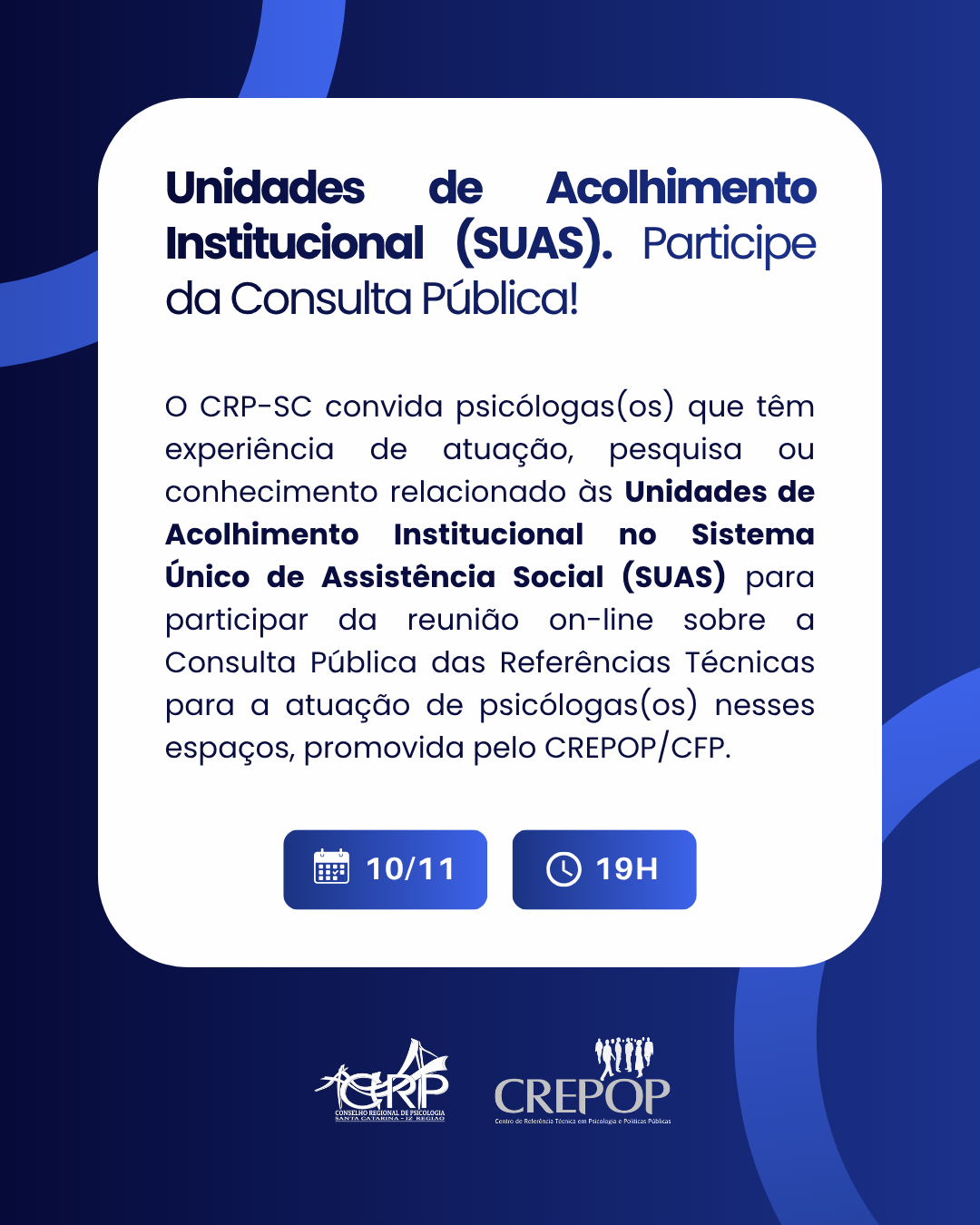 CRP-SC promove consulta pública sobre Referências Técnicas para a atuação de psicólogas(os) em Unidades de Acolhimento do SUAS